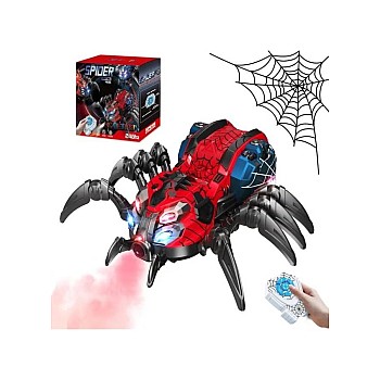 Remote Control Robotic Spider Toy, 2.4GHz, Mist Spray with LED Lights and Music, Kids Gift for Halloween