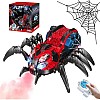 Remote Control Robotic Spider Toy, 2.4GHz, Mist Spray with LED Lights and Music, Kids Gift for Halloween