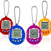 Virtual Pet Digital Game Console with Chain, Blue, LCD Screen, 4 Control Buttons