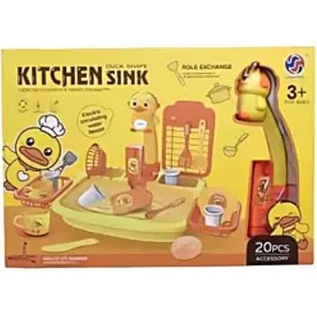 Yellow Duck Kitchen Wash Basin Toy