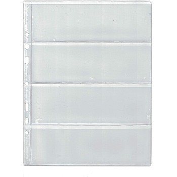 10 Pieces Binder Pages, Money Album Pages, Collecting Binder Pockets with 4 Holes Free Paper