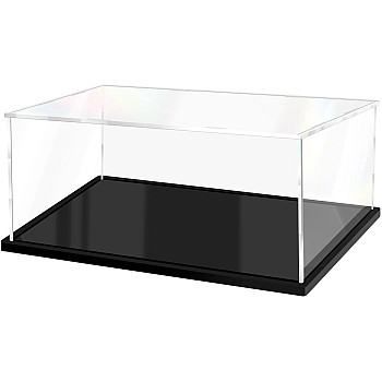 Clear Acrylic Display Case for Lego Assemble Collectibles Acrylic Box Alternative Protective Display Case for Action Figures Home Hobby (13.5x9.5x5 inch; 34x24x13 cm)