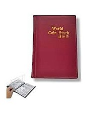 MySouq-Store 1Pcs/120 Pockets COINNING Album Collection Book Mini Penny COIN Storage Album Book COIN Holders for Collector Gifts Supplies (Maroon Color)
