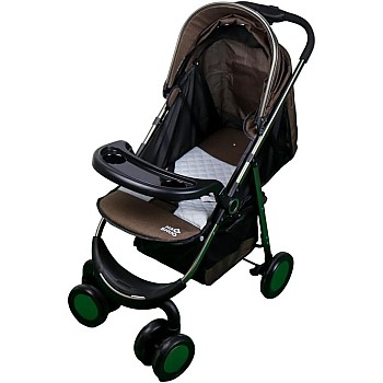 Baby Brown Stroller with Food Holders - T196