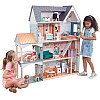 Kidkraft Dahlia Mansion Wooden Dollhouse For 12-Inch Dolls With Lights & Sounds 124 * 32 * 133 cm- 65987, 3+