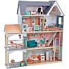 Kidkraft Dahlia Mansion Wooden Dollhouse For 12-Inch Dolls With Lights & Sounds 124 * 32 * 133 cm- 65987, 3+