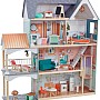 Kidkraft Dahlia Mansion Wooden Dollhouse For 12-Inch Dolls With Lights & Sounds 124 * 32 * 133 cm- 65987, 3+