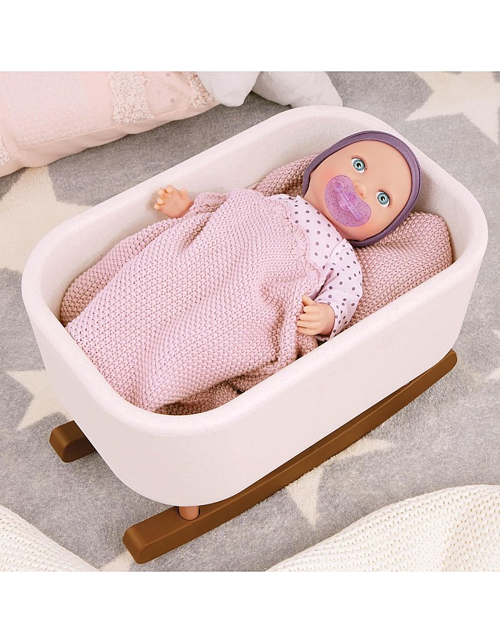 LullaBaby LBY7620Z Doll Cradle for 36 cm Accessories - Baby Doll Accessories - Dolls Bed from 2 Years - Doll Bed, Multi