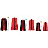 Wonka THTMS Unisex Cosplay Christmas Halloween Witch Party Reversible Hooded Adult and Kids Vampires Cape Cloak（Dual-Layer,Black and red ） (M, Stand Collar)