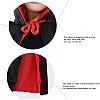 Wonka THTMS Unisex Cosplay Christmas Halloween Witch Party Reversible Hooded Adult and Kids Vampires Cape Cloak（Dual-Layer,Black and red ） (M, Stand Collar)