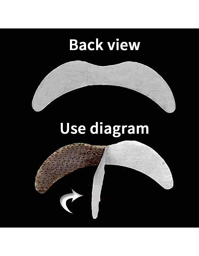 Wonka Jamboree 12 PCS Self Adhesive Fake Mustache - Premium Novelty Mustache for Kids Adult, Birthday and Hawaiian Costume (Mustache) (Black)