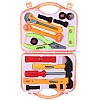 Generic Carpenter tool box toy, 13 pieces - orange
