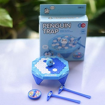 Penguin Trap, 2D Interactive Ice Breaker Toy, with Hammer and Spinner, for Kids, Small