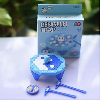 Penguin Trap, 2D Interactive Ice Breaker Toy, with Hammer and Spinner, for Kids, Small