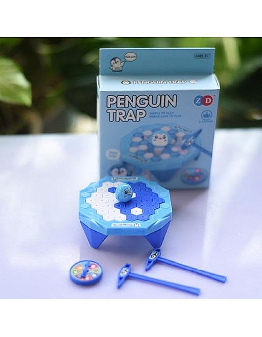 Penguin Trap, 2D Interactive Ice Breaker Toy, with Hammer and Spinner, for Kids, Small