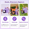 Dino Kids Microscope, 1000X Portable Microscope for Kids, Mini Digital Microscope with 2" Screen, Educational Science Kit Birthday Gifts, Age 4-12, 32GB TF Card Included (Violet)