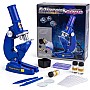 Educational Microscope Kit for Kids & Beginners,100x 150x 200x Magnification Science Lab Set with LED Light for STEM Learning, Blue Toy Science Discovery,Science toy,Student Microscope