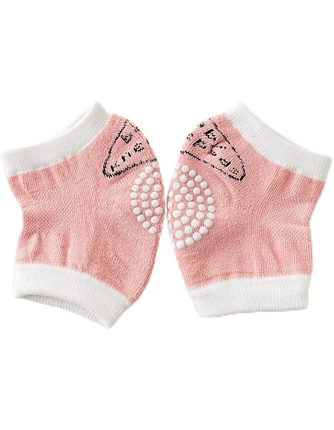 0-18 Months babys Non-slip Baby Kneecap Summer Children's Cotton Knee Pad Baby Crawling Knee Pads Terry Thick Mesh Breathable (Color : Pink)