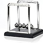 1 x Newton Pendulum, 5 Metal Balls, Physics Game, Educational, Office and Desk Decoration, Office Desk Accessories, Modern Ornaments, Stress Relief for Desk