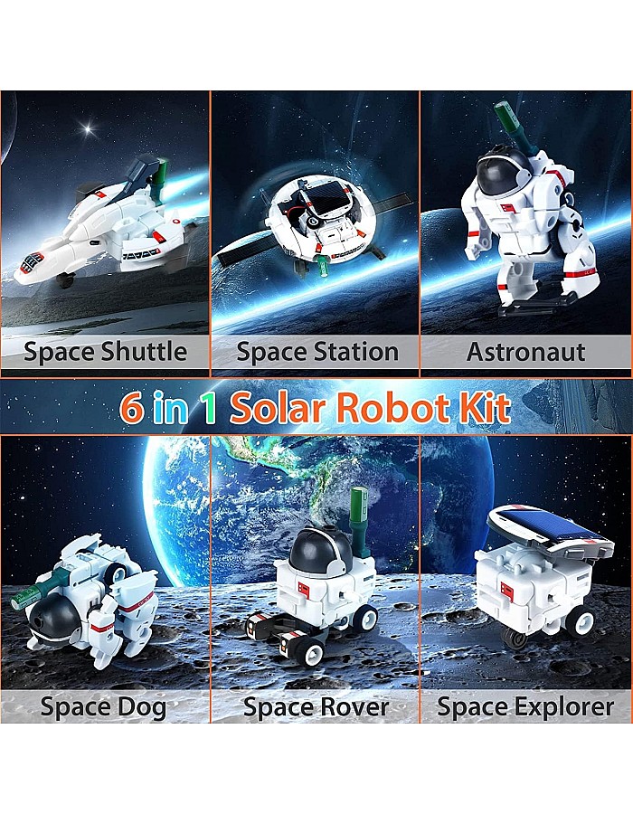 STEM Projects Toys for Kids Age 8-16, Solar Robot Kits Gifts for Teen Boys Girls, Science Kits for Boys Ages 8 9 10 11 12 13 14 15 16, DIY Educational Building Experiments Space Toy