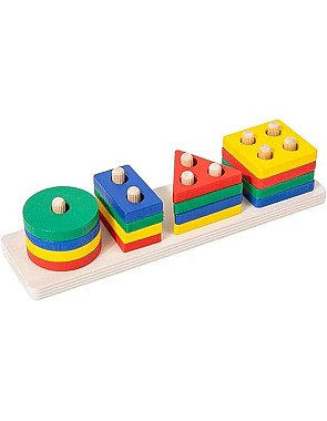 Wooden plug-in game with plug-in blocks, colourful wooden toy, plug-in puzzle, Kids wooden Toys, gift for toddlers, children from 3 years, toy wooden puzzle