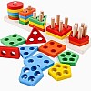 Wooden plug-in game with plug-in blocks, colourful wooden toy, plug-in puzzle, Kids wooden Toys, gift for toddlers, children from 3 years, toy wooden puzzle
