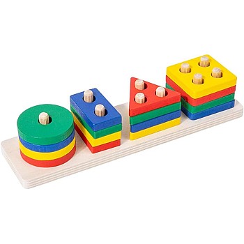 Wooden plug-in game with plug-in blocks, colourful wooden toy, plug-in puzzle, Kids wooden Toys, gift for toddlers, children from 3 years, toy wooden puzzle