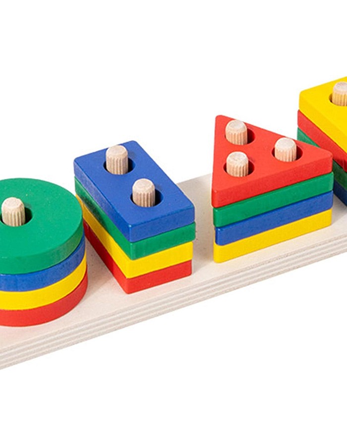 Wooden plug-in game with plug-in blocks, colourful wooden toy, plug-in puzzle, Kids wooden Toys, gift for toddlers, children from 3 years, toy wooden puzzle