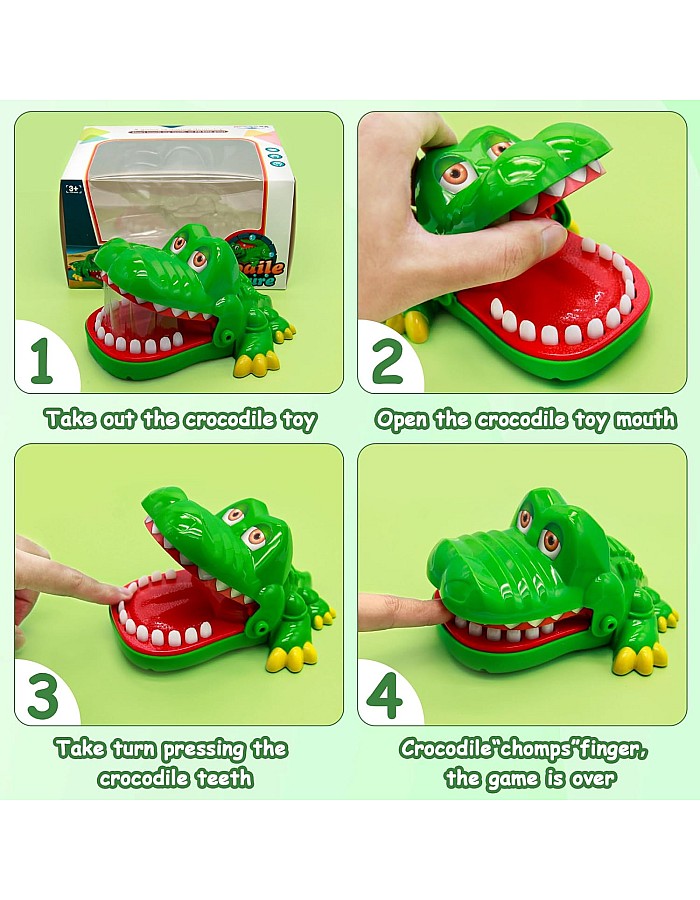iShyan Crocodile Teeth Toys Game for Kids, Crocodile Biting Finger Dentist Games Funny Toys, 2020 Version Ages 4 and Up