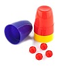 SUMAG Three Cups and Balls Plastic Magic Tricks Balls Appearing/Disappearing Close up Gimmick Comedy Magic (Small - Multi-Colored)