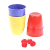 SUMAG Three Cups and Balls Plastic Magic Tricks Balls Appearing/Disappearing Close up Gimmick Comedy Magic (Small - Multi-Colored)