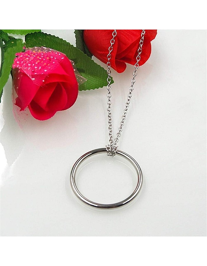 Steel Magic Ring And Chain Cool Magic Trick Props Metal Knot Ring On Chain Game Show. Props Toys Magic Tricks Prank Party Kids Adults. (1)