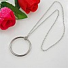 Steel Magic Ring And Chain Cool Magic Trick Props Metal Knot Ring On Chain Game Show. Props Toys Magic Tricks Prank Party Kids Adults. (1)
