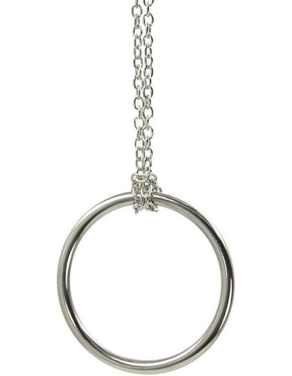 Steel Magic Ring And Chain Cool Magic Trick Props Metal Knot Ring On Chain Game Show. Props Toys Magic Tricks Prank Party Kids Adults. (1)