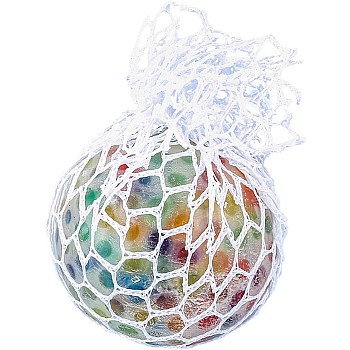 1/2Pcs Rainbow Squeeze Ball - Anti Rubber Stress Squeeze Ball, Lightweight Stretch Ball Squeezing Toys | Soft Easy to Grip Mesh Grape Rainbow Stress Ball, Rainbow Ball for Kids Adults Hand Sports