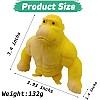 Novel Yellow Squishy Monkey Toy for Kids and Adults,Sensory Rubber Gorilla Toy for Relieving Stress and Anxiety,Stretch Decompression Stress Toy Gift for Easter,Christmas,Birthday