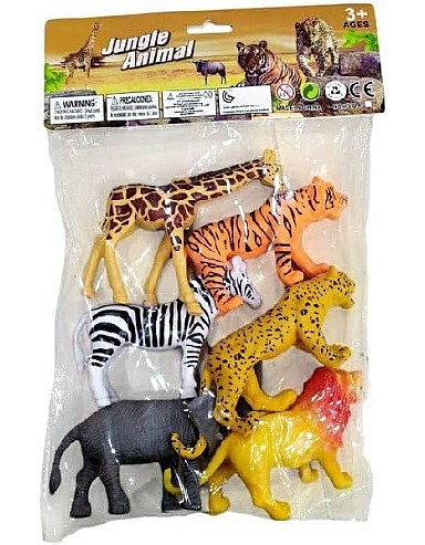 6 Pcs Jungle Animal - Where Your Child Learns to Distinguish Between Animals and Gains an Understanding of the Importance of Each Animal
