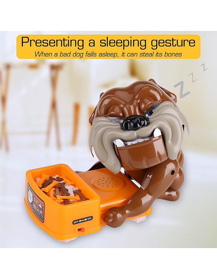Funny Electronic Pet Dog Toys,Tricky Toy Games,Flake Out Bad Dog Bone Cards,Tricky Toy Games for Parent Child Kid Play Toy