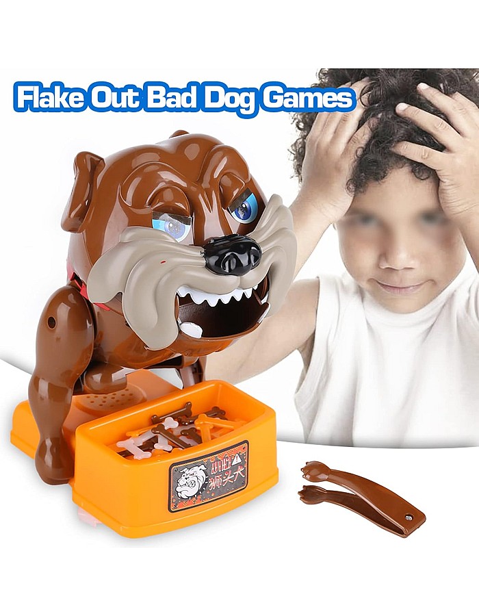 Funny Electronic Pet Dog Toys,Tricky Toy Games,Flake Out Bad Dog Bone Cards,Tricky Toy Games for Parent Child Kid Play Toy