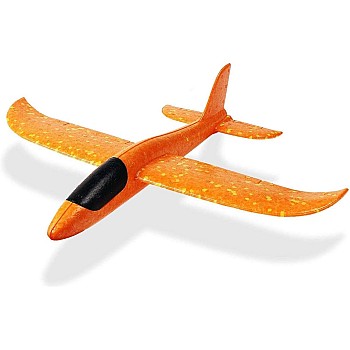 13.5inch Airplane, DIY Hand Launch Throwing Glider Aircraft Inertial Foam Toy Plane model, Fun, challenging, Outdoor Sports Toy-Orange