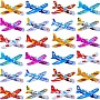 KIDSZONE 25/50/100 Pcs Foam Gliders Planes Toys for Kids, Paper Airplane, Party Favors Goodie Bag Stuffers, Outdoor Flying Toys, Bulk for Classroom Prizes Boys and Girls Gift (Set of 50)