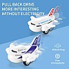 Pull Back Passenger Plane Toys for Kids Airplane White Unisex Toys Hot Sale Mini Alloy Plastic Aircraft 3