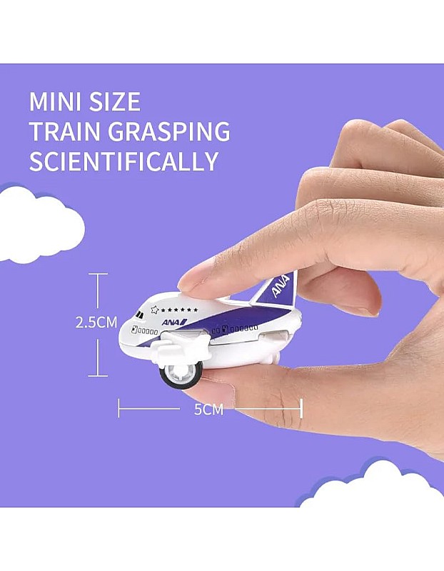 Pull Back Passenger Plane Toys for Kids Airplane White Unisex Toys Hot Sale Mini Alloy Plastic Aircraft 3