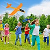 VCOSTORE 2 Pack Foam Airplanes Toy - Glider Plane - EPP Throwing Styrofoam Plane with Flight Mode,Outdoor Sport Toy for Age 3-12 Boys Girls Gift(Blue & Orange)