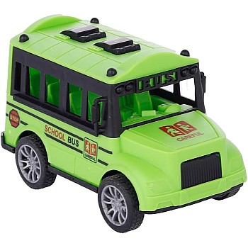 3A Boys F-34 Plastic School Bus Toy 1 Piece Green