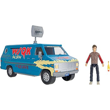 Stranger Things WSQK Van Playset - 8-Inch Vehicle with Lights and Sounds plus 4-Inch Figure with Accessories