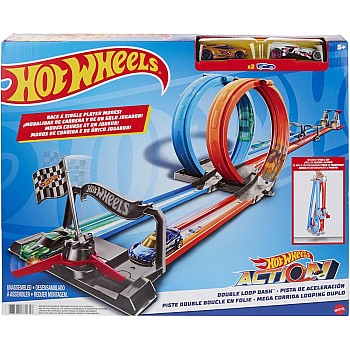 Hot Wheels Double Loop Dash and 2 1:64 Scale Toy Cars Ages 5 to 10 GFH85