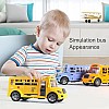 Baby School bus car toy children can open the door bus boy girl inertial fall-resistant car model 2 years old Orange