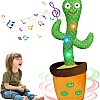 GHAZAL Talking Cactus, Dancing Cactus, Cactus Toy, Singing Cactus Plush Toy with Volume Control Function, Light Baby Plush Doll, Repeat What You Say, 120 Songs
