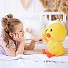 KIDSZONE 30cm Duck Stuffed Animals Plush Toy, Cute Yellow Duckling Duckie Stuff Plush Doll, Soft Funny Duck Plushie Hugging Pillow Sofa Cushion Gifts for Kids Baby Birthday Home Decoration